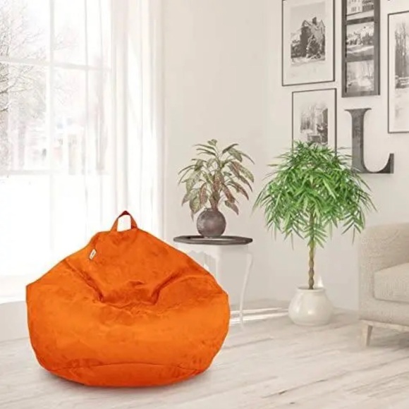 DELMACH BEAN BAG Stuff Animal Orange Storage/Cover Soft Microsuede Extra Large - Picture 9 of 9
